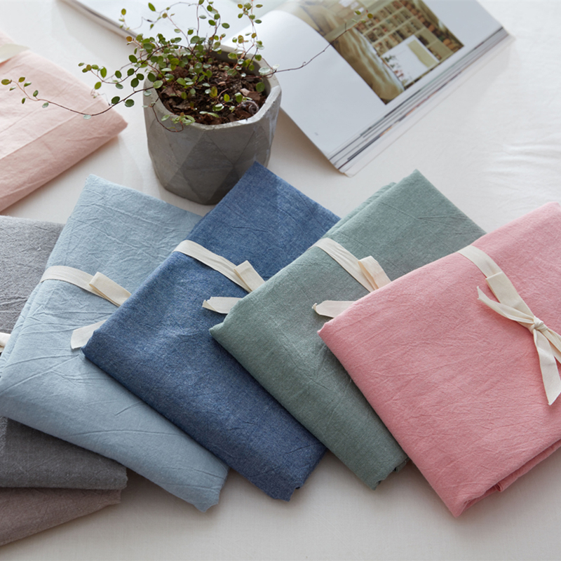 Japanese-style washed cotton sheets single piece pure cotton net red double student dormitory cotton 1 8m single bed 2*2 3 meters