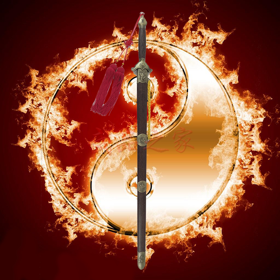 Stainless steel Taiji Sword Chicken Wings Wood Taiji Sword Morning Practice Sword Martial Arts Tai Chi Competition Sword Unopened