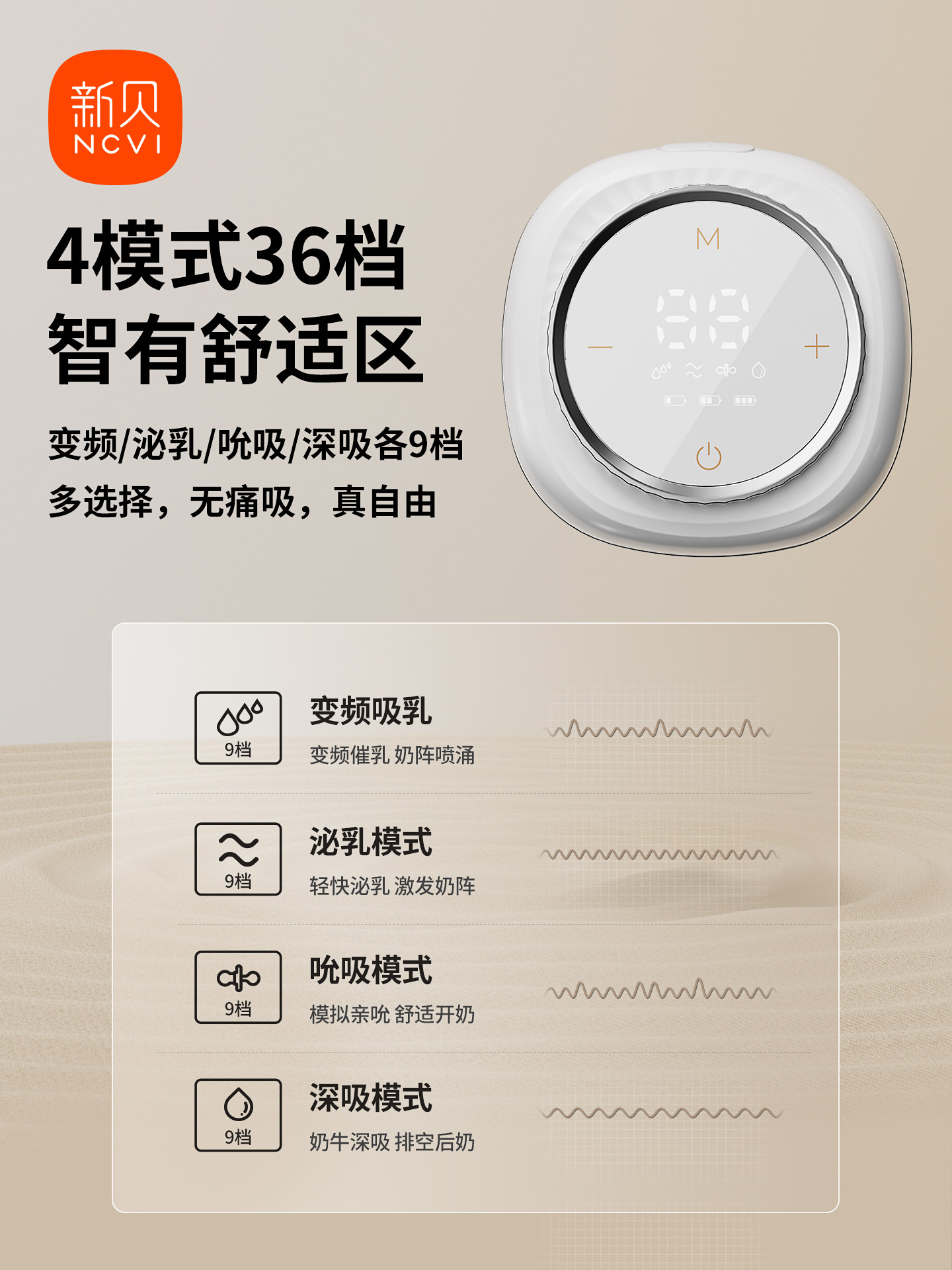 Xinbei Electric Breast Pump, Fully Automatic Intelligent Massage, Wireless, Portable, All-In-One, Silent Single-Side Pumping