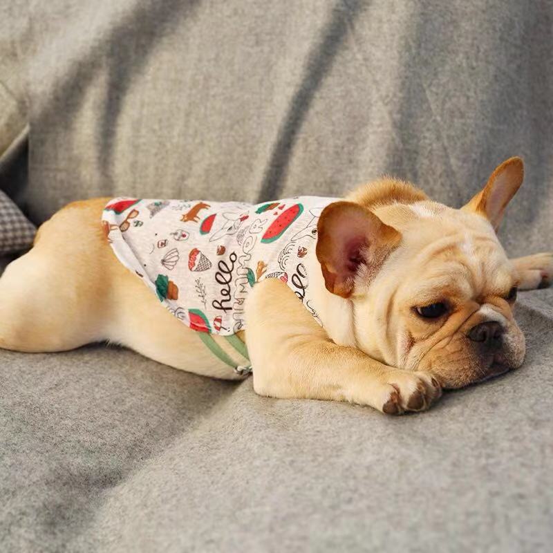Chó quần áo chiến đấu Bago mùa hè mỏng phần vest Teddy Keji Bomei Anh chiến đấu vật nuôi chó con mèo - Quần áo & phụ kiện thú cưng quan ao cho meo