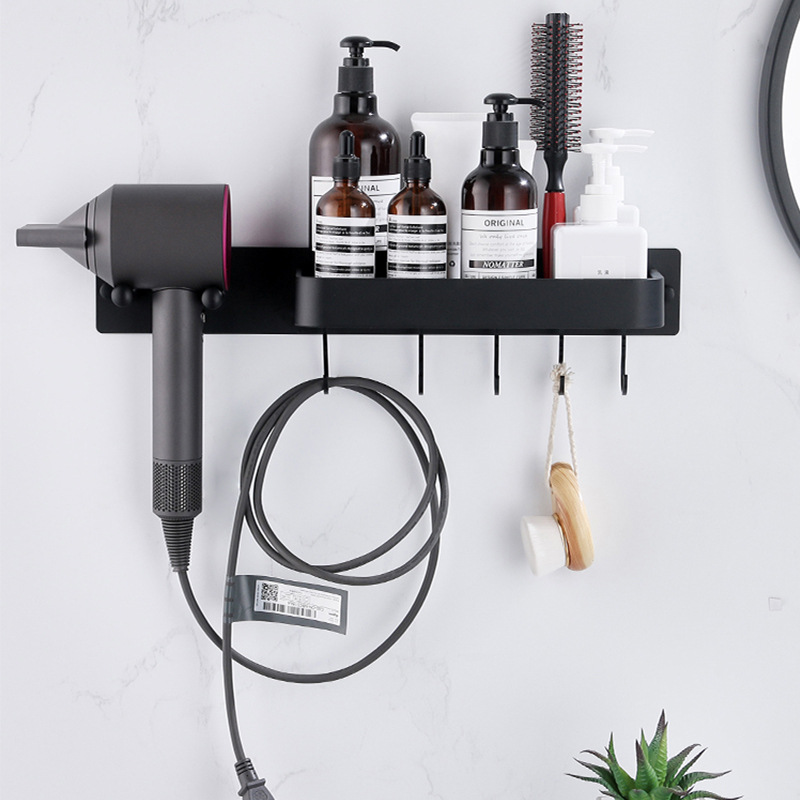 Hair dryer rack storage Dyson punch-free bathroom powder room rack toilet wall-mounted hair dryer barrel bracket