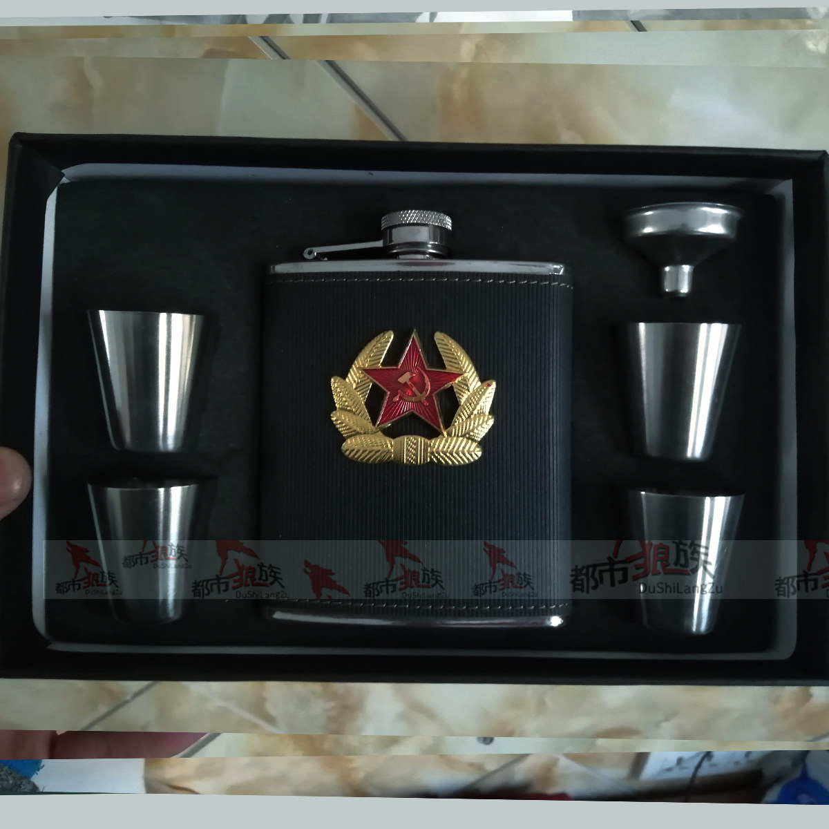 Business gift 7 ounce 304 stainless steel drink pot gift Boys Day gift four wine cup box box
