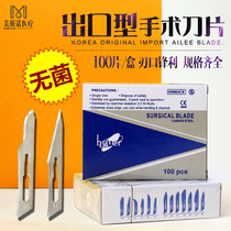 Disposable Stainless Steel Sterile tip surgical blade 11 Number 15 round head blade open eye angle double eyeball leather tool