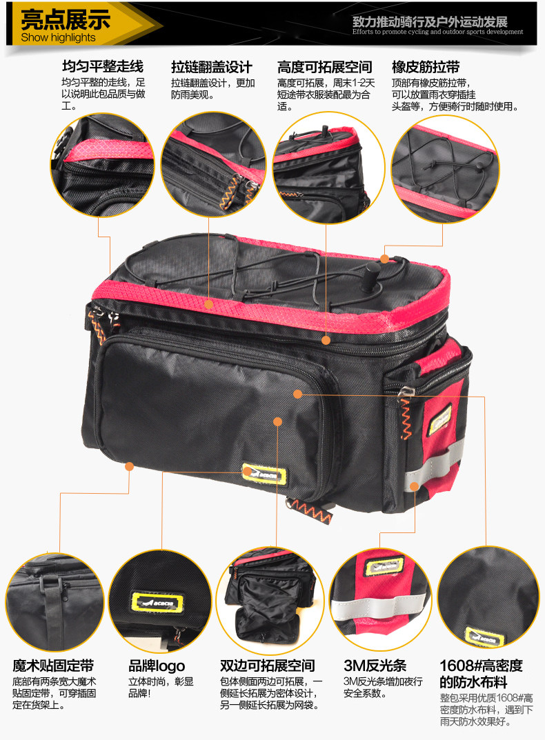 Sacoche pour vélo mixte ACACIA - Ref 2213361 Image 9