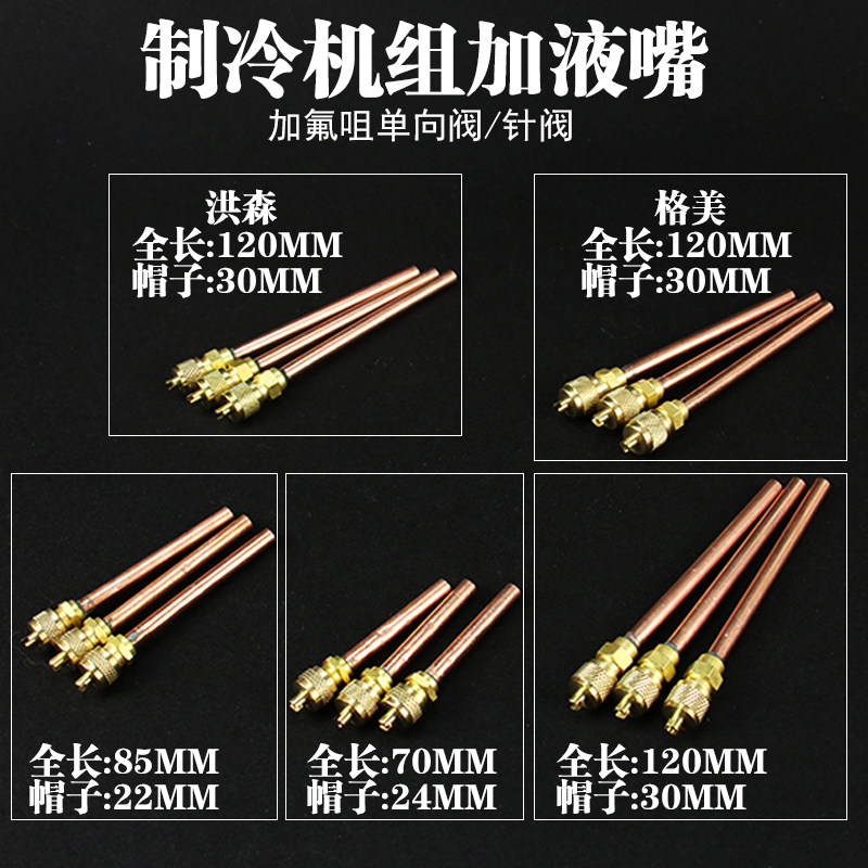 Refrigeration tool quick filling nozzle refrigerator check valve liquid filling valve fluorine nozzle check valve pure copper check valve