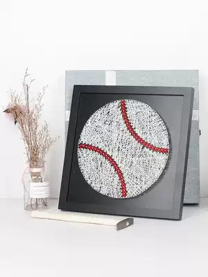 Baseball nail winding painting DIY making material package student manual class hand work to send fan boyfriend creative gift