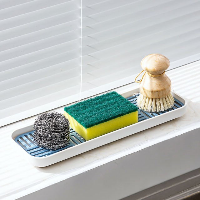 Narrow side storage rack for windowsill sink side dishwasher narrow rag rack for sponge drain rack for kitchen supplies storage rack