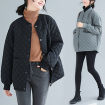 2021 spring and autumn small cotton coat womens short coat loose size fat MM slim cotton jacket light and thin down cotton jacket