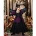 Halloween bé gái trang phục Phù Thủy công chúa đầm cosplay Maleficent tím trang phục trẻ em hiệu suất Đầm áo choàng haloween Trang phục haloween