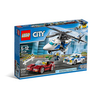  LEGO 60138 city series fire truck police high-speed chase boy puzzle mechanical assembly building block toy