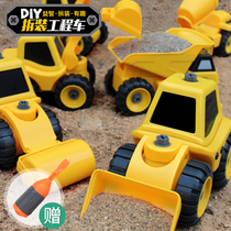 Baby toy car boy children excavator car excavator car excavator disassembly city engineering truck crane mixing set