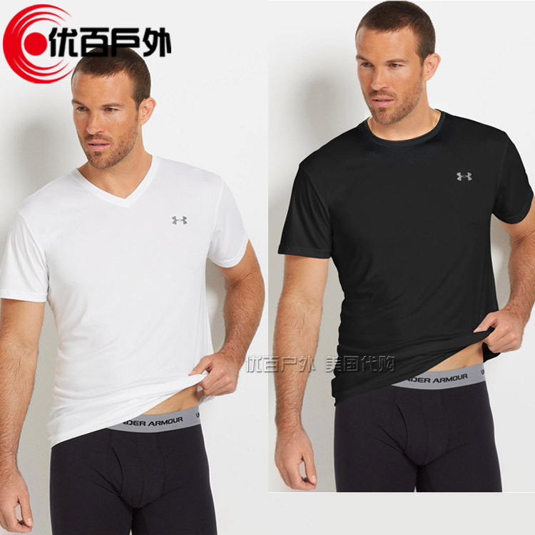 Anderma UA thin beat bottom super cool and cool men's sport quick dry short sleeve T-shirt V collar vest 1238138