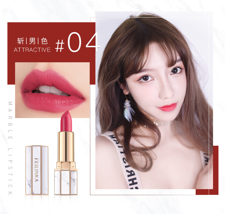 皓 Son môi đá cẩm thạch chính hãng bán buôn giữ ẩm lâu trôi không tẩy trắng sinh viên Hàn Quốc son ink màu đỏ cam