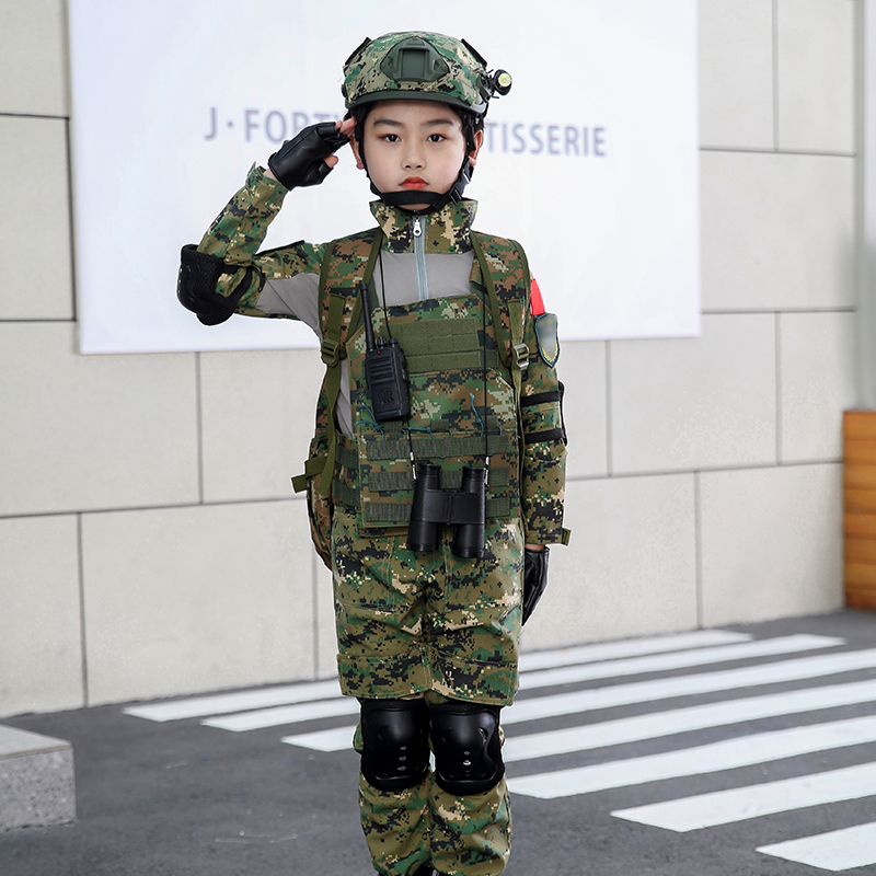 Children's camouflage suit boy summer special forces primary and secondary school birthday gift summer camp military training training suit