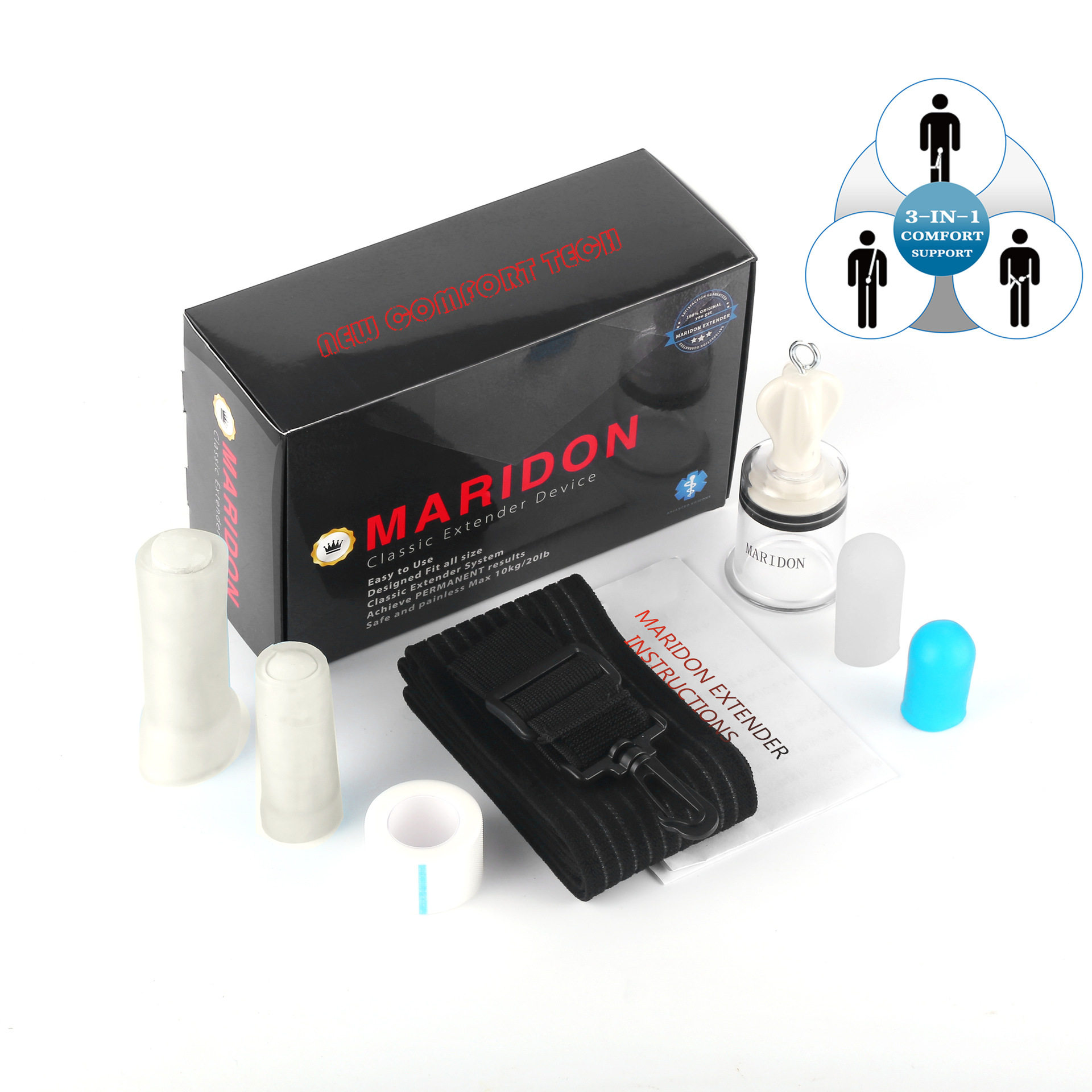 New MARIDON Mareton penis physical stretch stretcher Wear suction demagogic cup bending instrumental training appliance