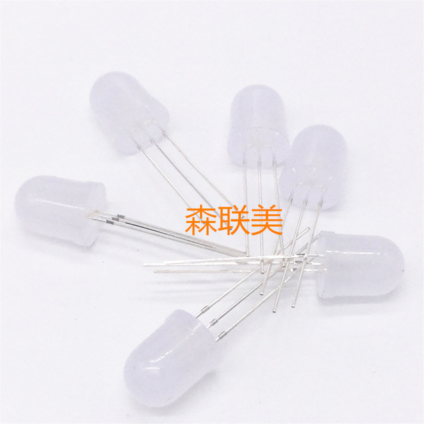 10mm red Cute green bicolor coyin fog-shaped red-green F10 red-green frosted LEDLED light LED light