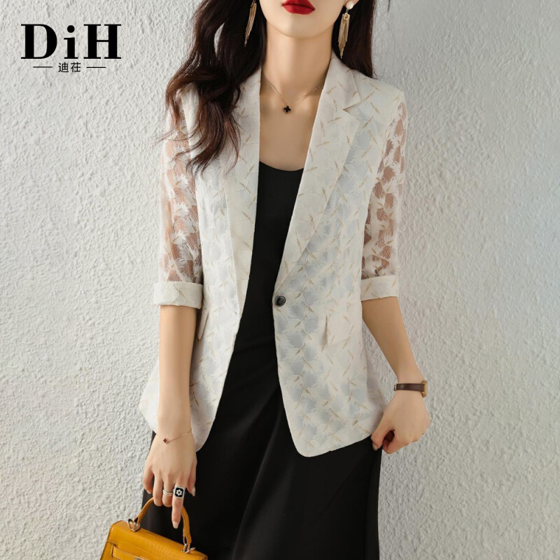 Casual small suit jacket women's thin summer chic small 2022 new temperament professional suit women's top