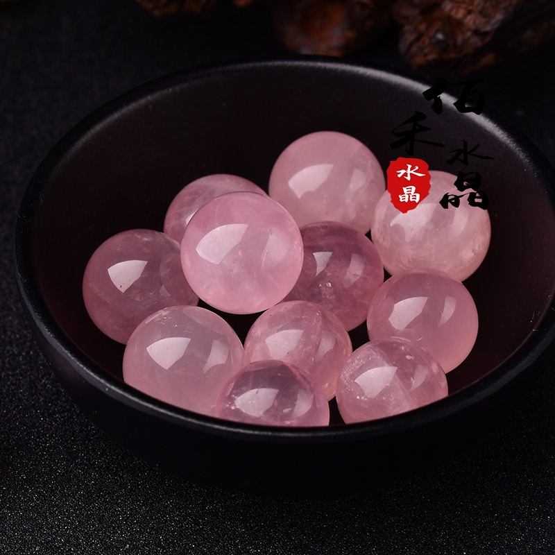 Natural crystal ball furnishing powder crystal rock home office furnished DIY handstring accessories