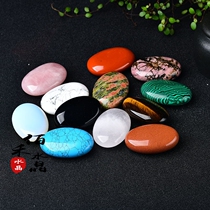 Natural Crystal Jade handle pink crystal Tiger Eye Stone Dongling Jade Opal gold sand stone pendant handlebar