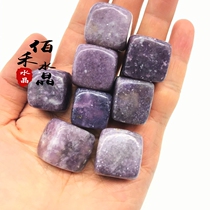 Baihe Crystal original stone natural purple Mica four-square ornaments fish tank flower pot landscaping decorative stone teaching specimen Stone