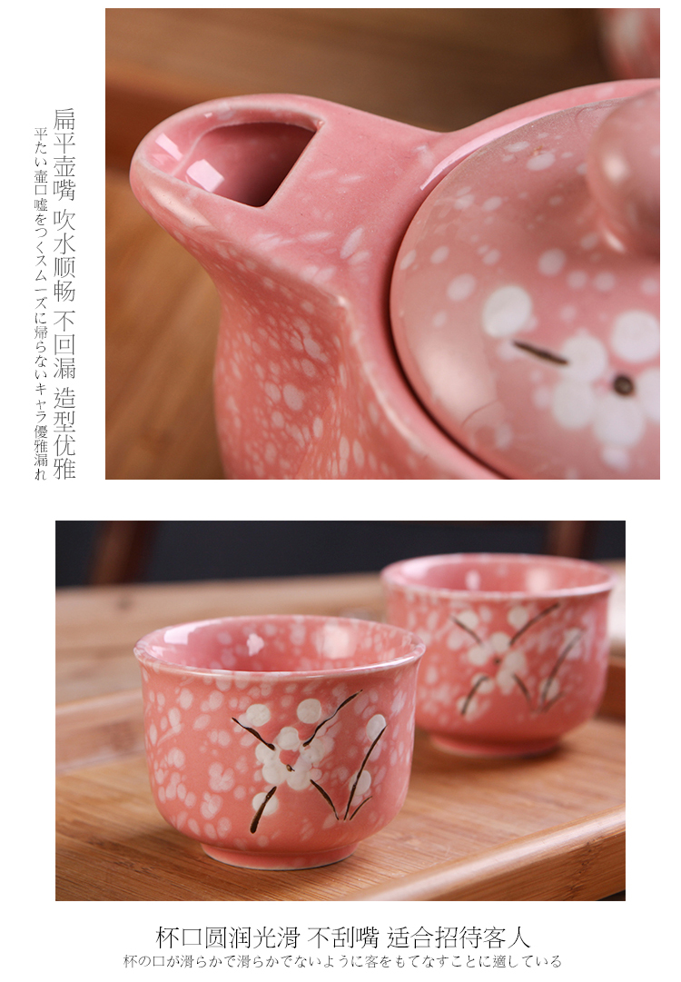 Creative ceramic tea set snowflakes glaze and wind restoring ancient ways kung fu tea brewing utensils 1 6 small teapot tea cups