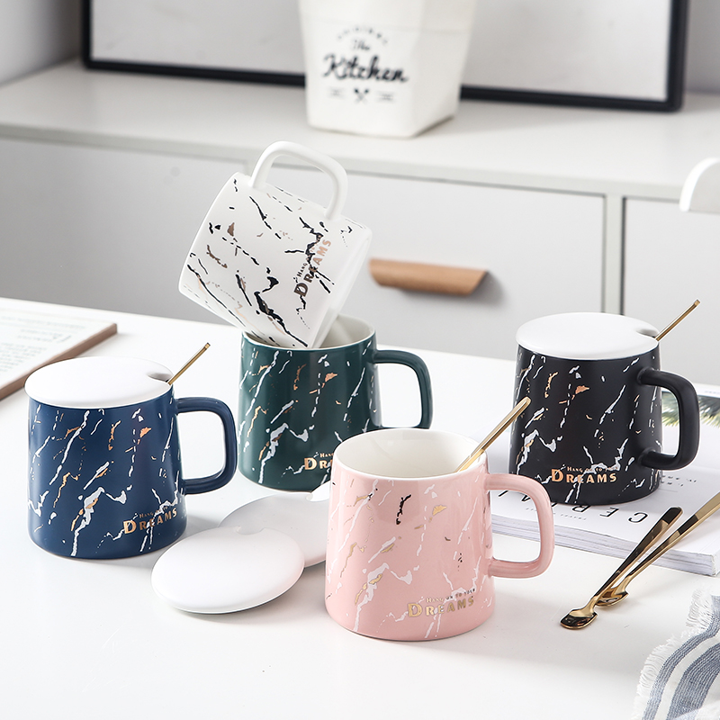 Creative move with cover glass ceramic keller spoon web celebrity couples ultimately responds a cup of coffee cup men 's and women' s cup