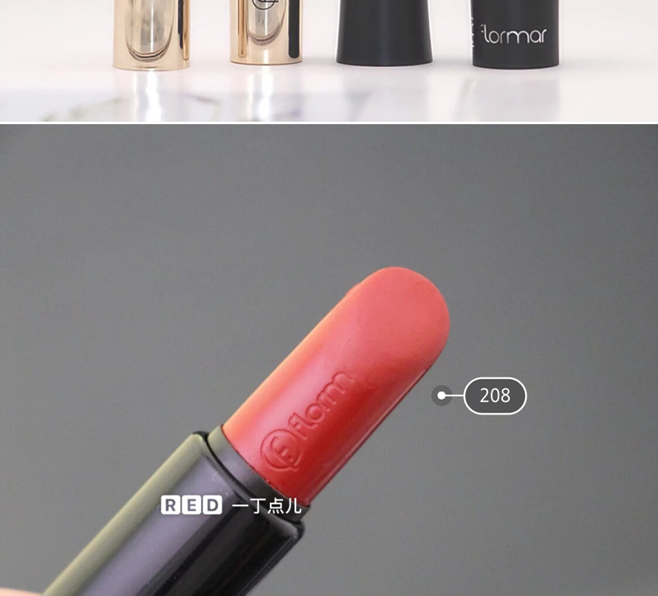 Son môi flormar Thổ Nhĩ Kỳ dc29 bẩn màu cam bí ngô màu đen ống 208 nhung mờ mờ vàng ống son môi - Son môi son môi cao cấp
