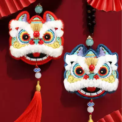 Peace charm Handmade lion embroidery finished product diy national style sachet Peace blessing purse to send boyfriend purse gift product