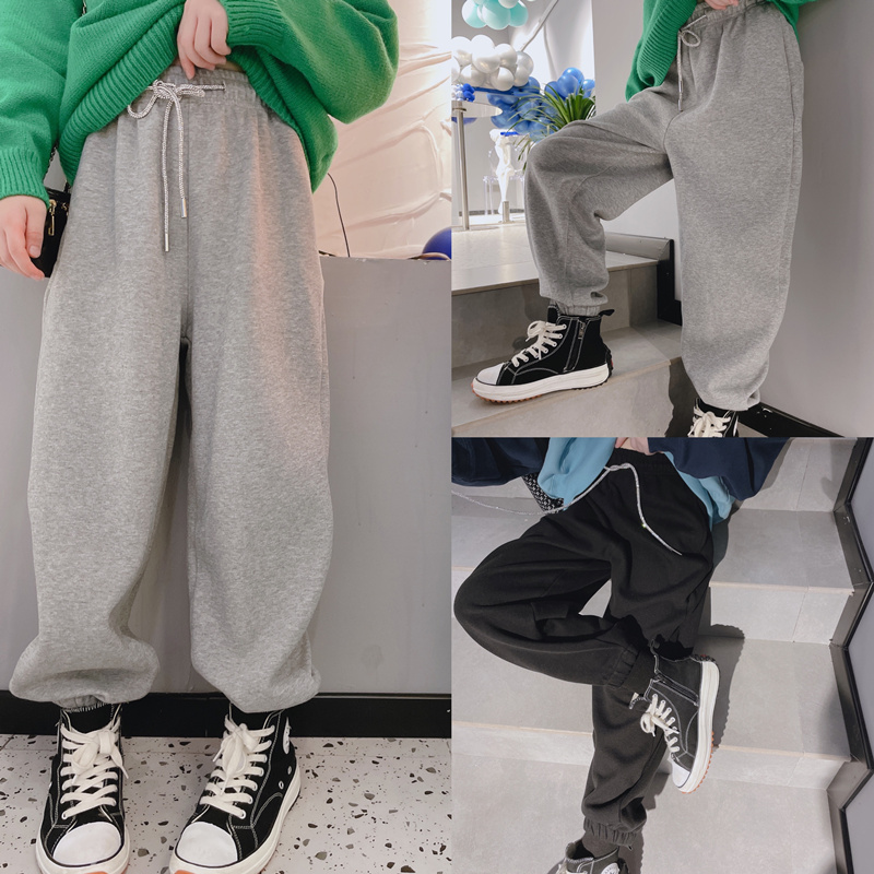 South Korean children's clothing men and women's pants 2022 spring clothing children's sports pants 100 lap casual pants CUHK children's pants surges