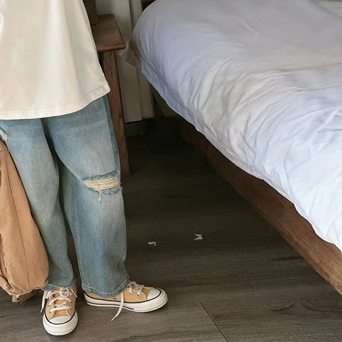 Джинсы, осенние детские штаны для мальчиков, детская одежда, в западном стиле, в корейском стиле