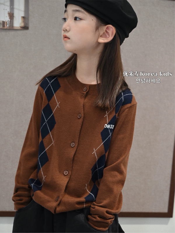 Trendy Korean-Style Children's Clothing, Girls' Sweaters, 2026 New Autumn Wool Knitwear for Kids, Boys' Cardigan Jackets, Stylish