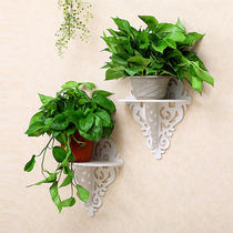 Wall shelf wall decoration rack green flower rack shelf bedroom hanging wall decorative flower stand non-perforated wall Wall
