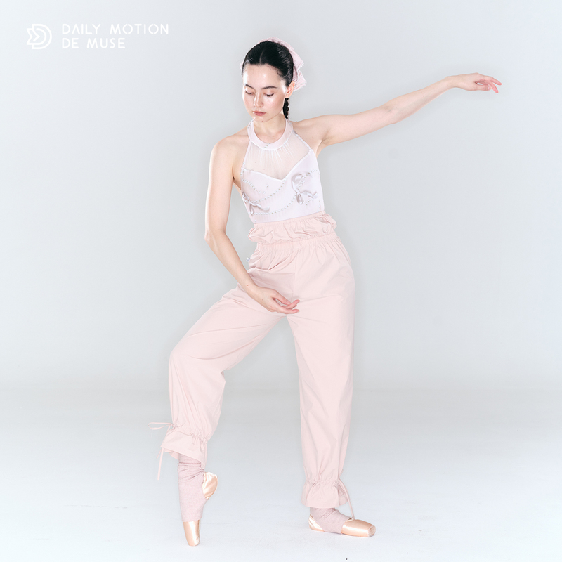 Dmdm【Double Waistline Pants】Sports High Waist Ballet Dance Yoga Jogging Sports Pants