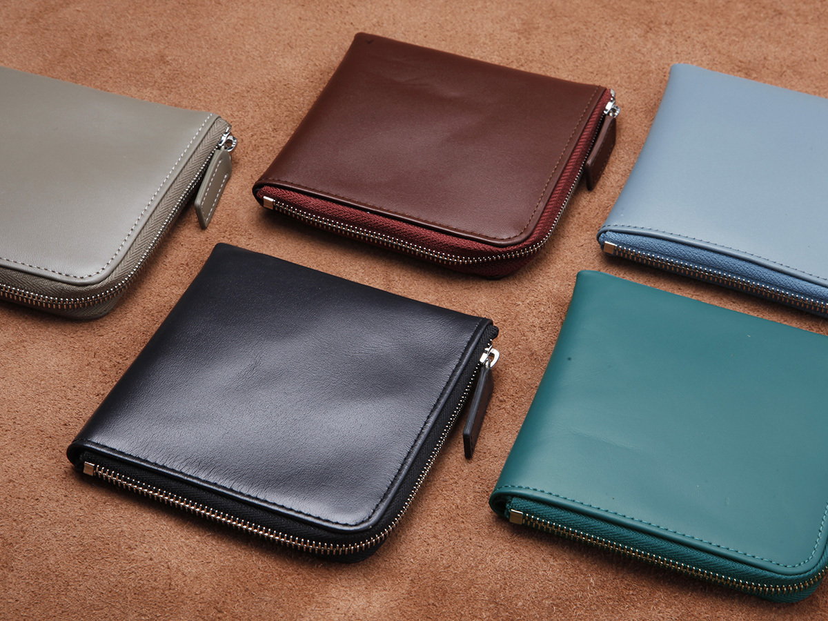 Blue leather lady genuine leather bracelet calf leather ultra-thin zero wallet men's fashion short Korean version small card bag