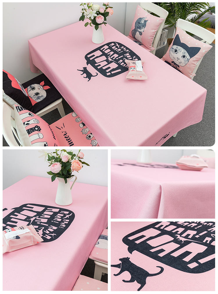 Khăn trải bàn dễ thương vải cotton và vải lanh nhỏ tươi khăn trải bàn không thấm nước khăn trải bàn chống vảy gia đình bàn cà phê vải khăn trải bàn khăn trải bàn vuông đẹp