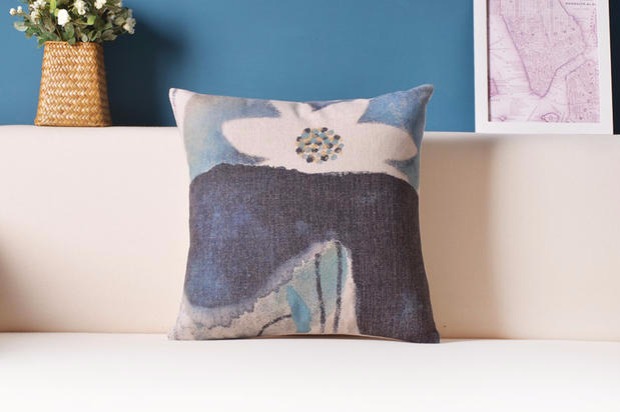 Lotus Zen hiện đại Trung Quốc giường bông đệm sofa gối đệm eo thắt lưng gối với gió cốt lõi của Trung Quốc - Trở lại đệm / Bolsters gối vuông trang trí