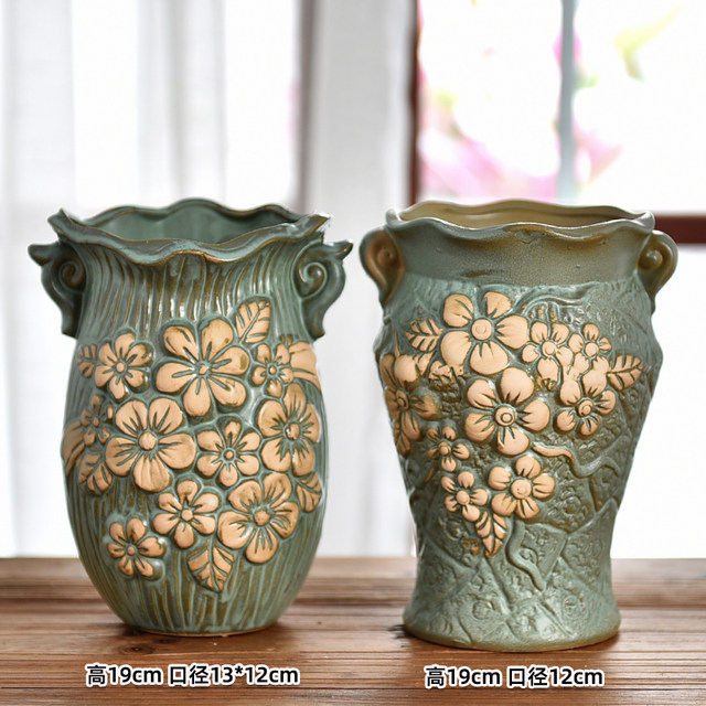 ຫມໍ້ດອກໄມ້ succulent ລາຄາພິເສດ Laozhuang ceramic ຂະຫນາດໃຫຍ່ clearance succulent ເສັ້ນຜ່າກາງຂະຫນາດໃຫຍ່ເຄື່ອງປັ້ນດິນເຜົາຫຍາບ retro ຫມໍ້ breathable ສົ່ງຟຣີ