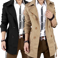 Áo gió nam dài phần mùa xuân và mùa thu Phiên bản Hàn Quốc của nam triều Slim Anh áo khoác thanh niên áo khoác mỏng áo gió nam đẹp
