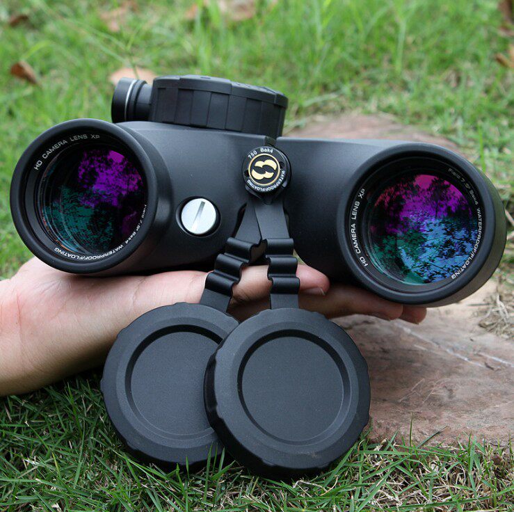 Bo Shi Le handheld professional grade 7X50 ranging binoculars High power HD night vision nautical compass waterproof
