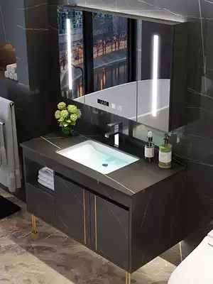 Rock board bathroom cabinet Powder room vanity sink Sink Face basin cabinet Combination one basin Bathroom set Floor cabinet