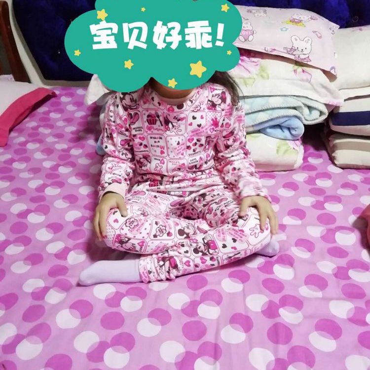 Quần áo mùa thu và mùa đông quần áo trẻ em nữ đồ lót nhiệt dày cộng với bộ đồ nhung 7-8-9-10-11 tuổi Quần áo mùa thu pijama bé trai