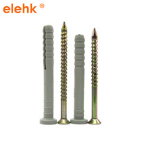 Plastic expansion tube nylon material round head Drive-In expansion screw with nail type plastic expansion tube set M6M8
