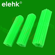 Quality green plastic expansion tube manufacturer Direct sales PE environmentally friendly screw-on wall tiger rubber plug new straight through wall plug
