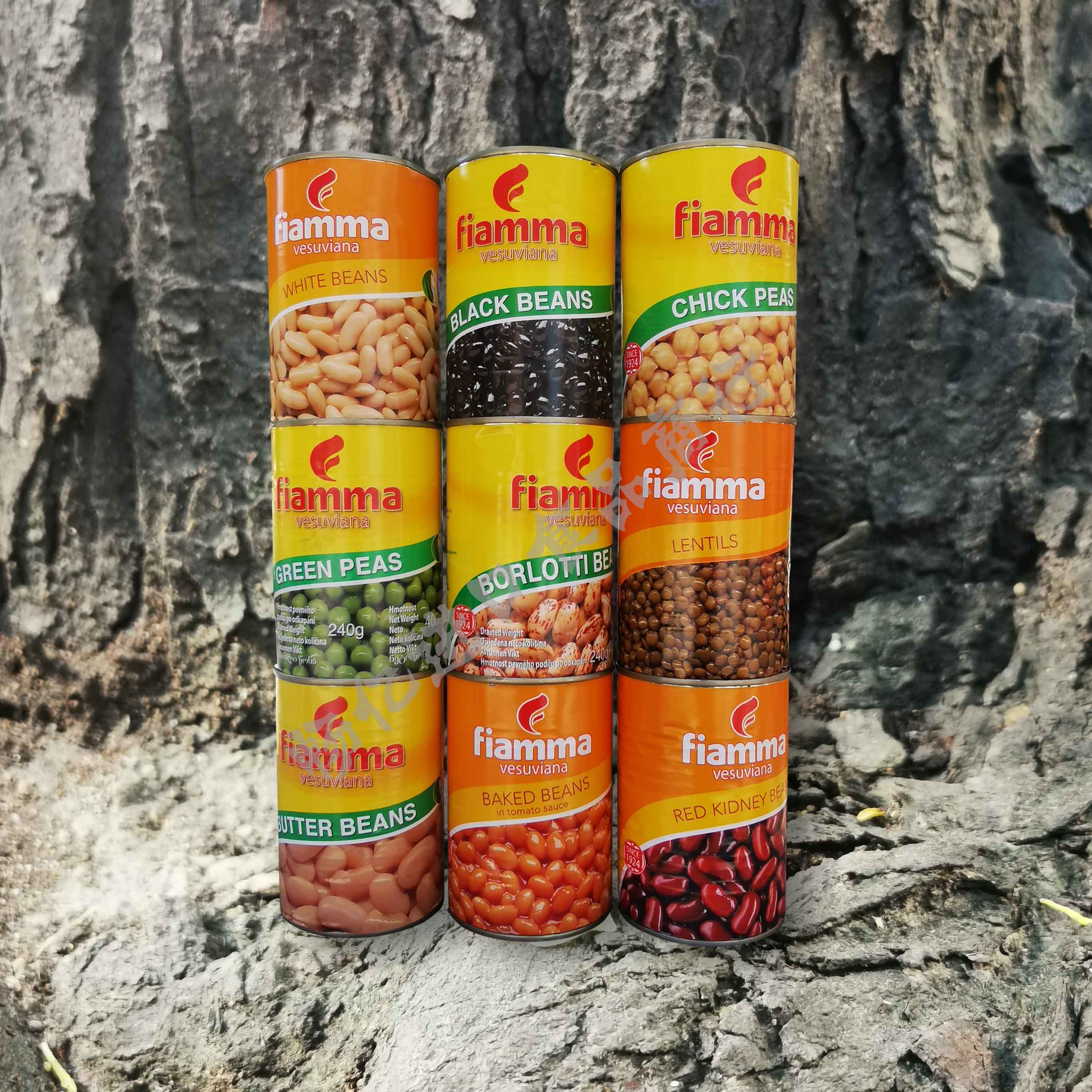 VESUVIANA BLACK BEAN Volcanic Italy Black Bean Red Bean Green Beans White Beans with Cooked Canned Beans