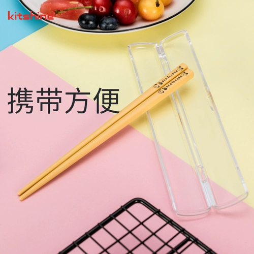 Импортные экологичные портативные палочки для еды для школьников, в корейском стиле, кукурузные зерна