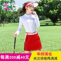 Mùa hè 2018 mới MG quần áo golf quần áo phụ nữ dày chống nắng áo trắng đáy quần lụa mát 	bộ đánh golf grow	