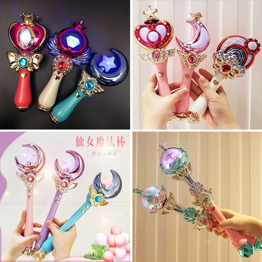 Magic wand Princess Light Music Flash Children's Magic Wonderbaby 3 Puzzle 5 Girl Little Magic Fairy Glowing Toy