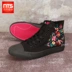9000 chính hãng PONY Pony thêu phụ nữ giày vải cao thời trang giày thoải mái thoải mái 73U1SH06 - Plimsolls Plimsolls