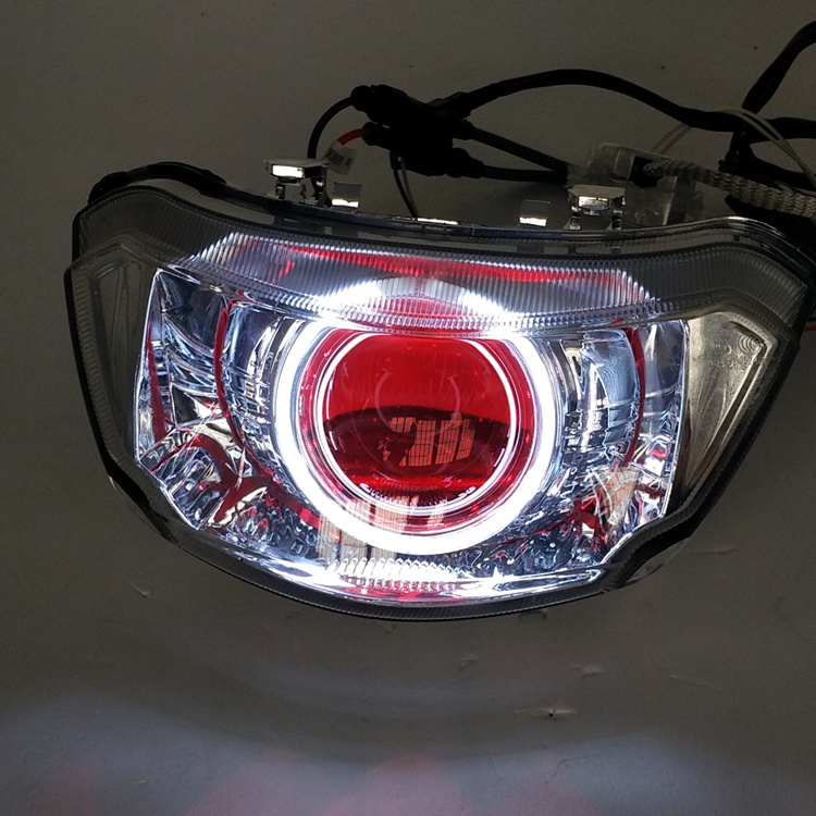 Xe máy đèn xenon mới tế bào thế hệ thứ hai Qiao Qiao Lin tế bào đèn pha lắp ráp nâng cấp biển Q5 ​​ống kính 5 đèn xe wave