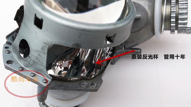 Xe máy 3 inch đôi ống kính không phá hủy cài đặt biển 5Q5 ống kính mắt thiên thần đèn xenon mắt cá đèn điện đèn pha led xe máy 35w	
